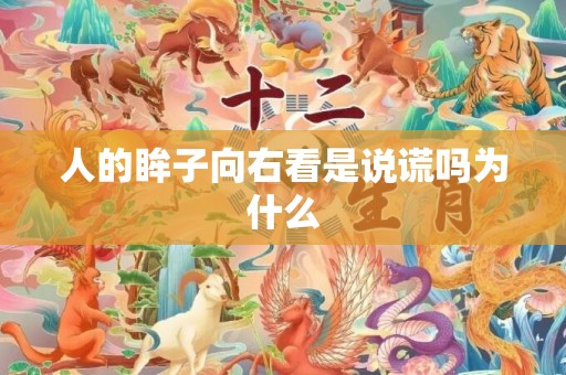人的眸子向右看是说谎吗为什么