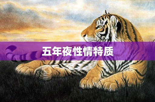 五年夜性情特质