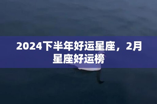 2024下半年好运星座，2月星座好运榜
