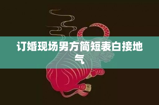 订婚现场男方简短表白接地气