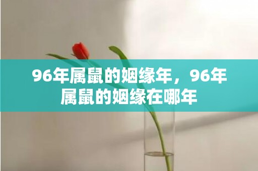 96年属鼠的姻缘年，96年属鼠的姻缘在哪年