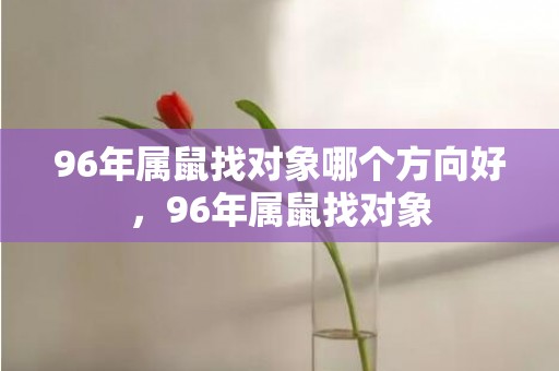 96年属鼠找对象哪个方向好，96年属鼠找对象