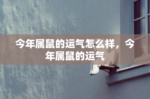 今年属鼠的运气怎么样，今年属鼠的运气