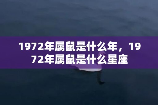 1972年属鼠是什么年，1972年属鼠是什么星座