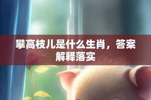 攀高枝儿是什么生肖，答案解释落实