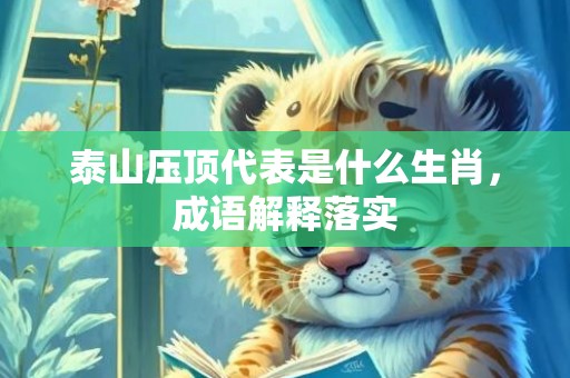 泰山压顶代表是什么生肖，成语解释落实