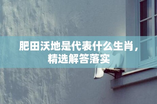 肥田沃地是代表什么生肖，精选解答落实