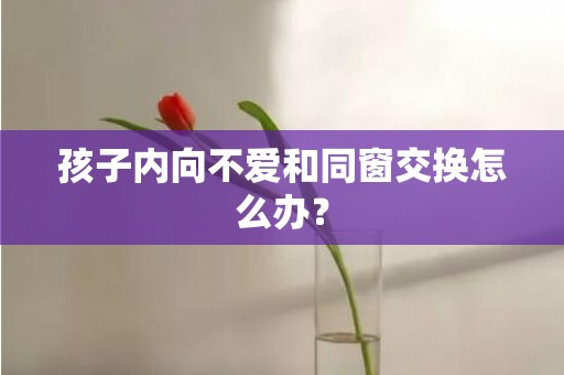 孩子内向不爱和同窗交换怎么办？