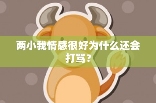 两小我情感很好为什么还会打骂？
