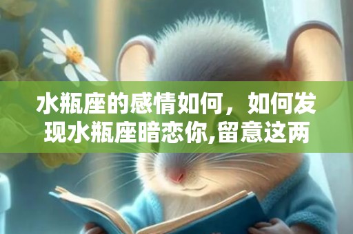 水瓶座的感情如何，如何发现水瓶座暗恋你,留意这两个行为