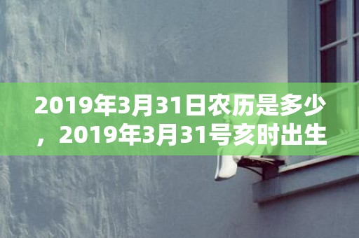 2019年3月31日农历是多少，2019年3月31号亥时出生的男孩要怎么起名字