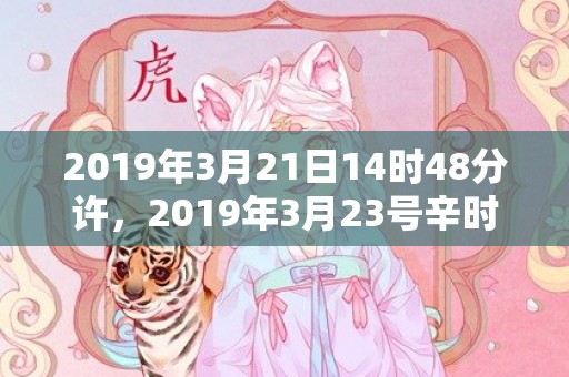 2019年3月21日14时48分许，2019年3月23号辛时出生的男孩如何起名
