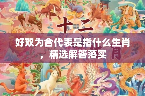 好双为合代表是指什么生肖，精选解答落实