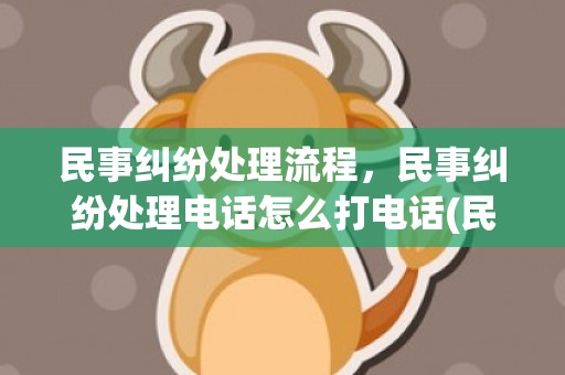 民事纠纷处理流程，民事纠纷处理电话怎么打电话(民事纠纷报案流程)