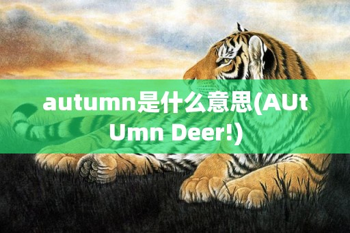 autumn是什么意思(AUtUmn Deer!)