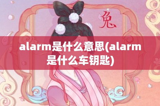 alarm是什么意思(alarm是什么车钥匙)