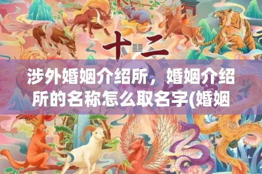 涉外婚姻介绍所，婚姻介绍所的名称怎么取名字(婚姻介绍所名字)