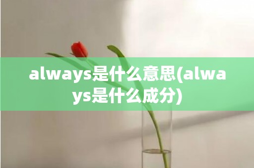 always是什么意思(always是什么成分)