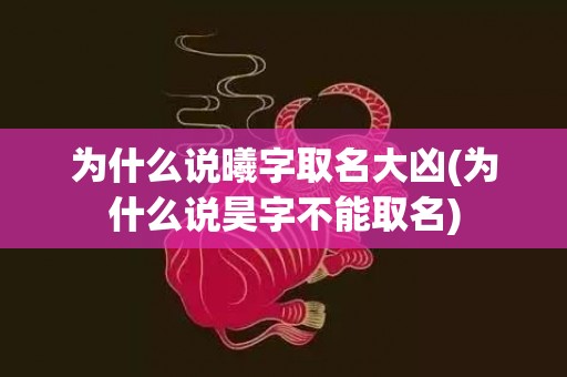 为什么说曦字取名大凶(为什么说昊字不能取名)