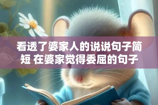 看透了婆家人的说说句子简短 在婆家觉得委屈的句子