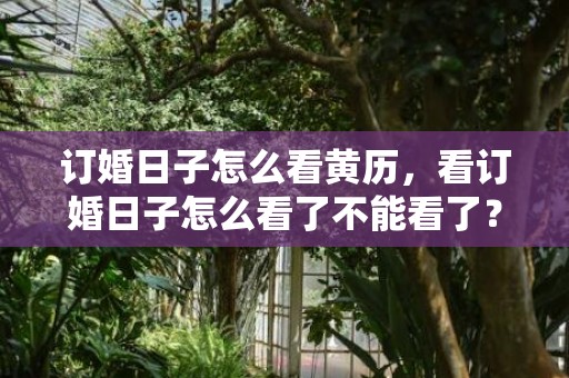 订婚日子怎么看黄历，看订婚日子怎么看了不能看了？结婚的日子女方不能算