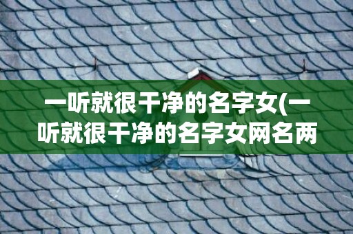 一听就很干净的名字女(一听就很干净的名字女网名两个字)