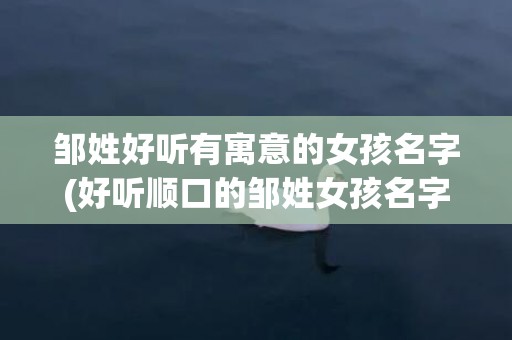 邹姓好听有寓意的女孩名字(好听顺口的邹姓女孩名字)(邹姓好听有寓意的女孩网名)