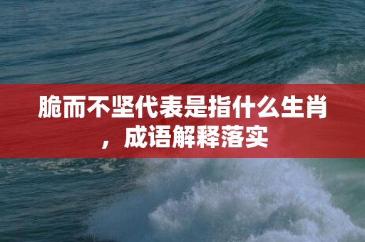 脆而不坚代表是指什么生肖，成语解释落实