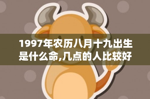 1997年农历八月十九出生是什么命,几点的人比较好命(1997年农历八月十八是什么星座)