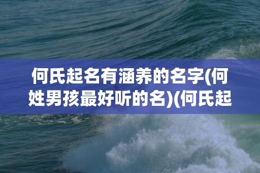 何氏起名有涵养的名字(何姓男孩最好听的名)(何氏起名有涵养的男孩名字)
