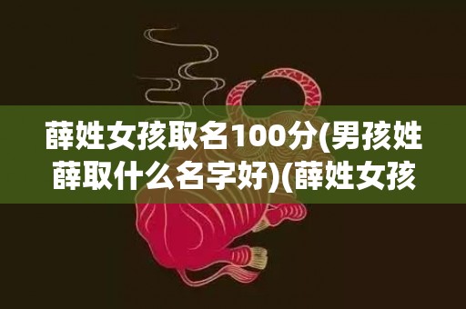 薛姓女孩取名100分(男孩姓薛取什么名字好)(薛姓女孩取名高雅点的免费)