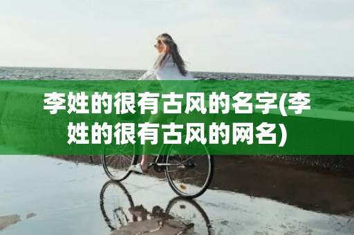 李姓的很有古风的名字(李姓的很有古风的网名)