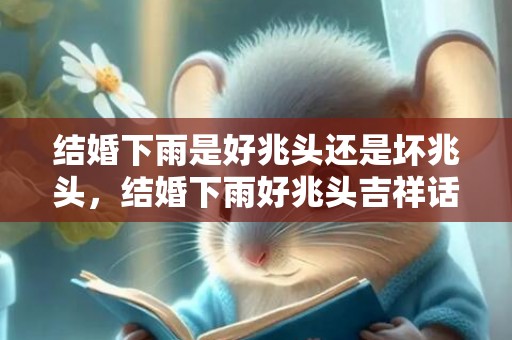 结婚下雨是好兆头还是坏兆头，结婚下雨好兆头吉祥话怎么说，关于雨的吉祥话