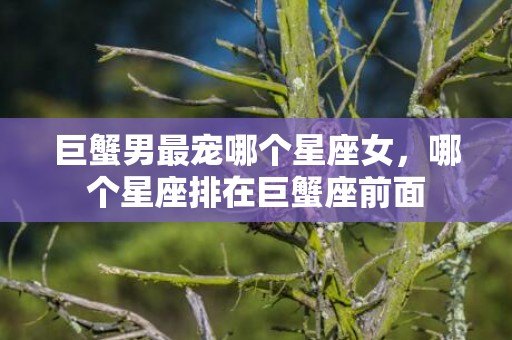 巨蟹男最宠哪个星座女，哪个星座排在巨蟹座前面