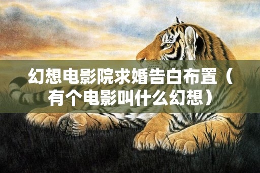 幻想电影院求婚告白布置（有个电影叫什么幻想）