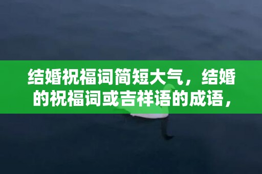 结婚祝福词简短大气，结婚的祝福词或吉祥语的成语，古代婚礼祝福词