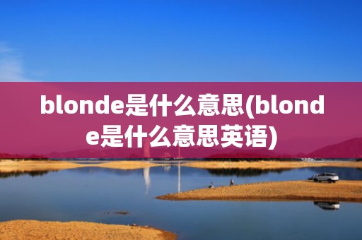 blonde是什么意思(blonde是什么意思英语)