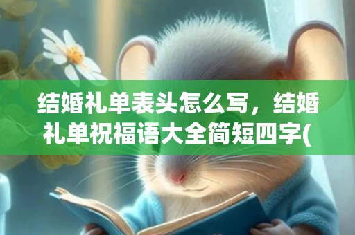 结婚礼单表头怎么写，结婚礼单祝福语大全简短四字(四川方言结婚顺口溜大全)