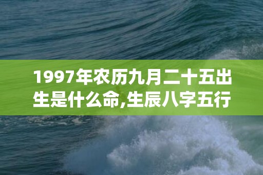 1997年农历九月二十五出生是什么命,生辰八字五行查询(1997年农历九月初八是什么星座)
