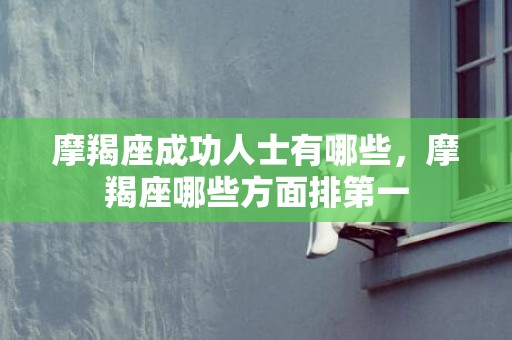 摩羯座成功人士有哪些，摩羯座哪些方面排第一