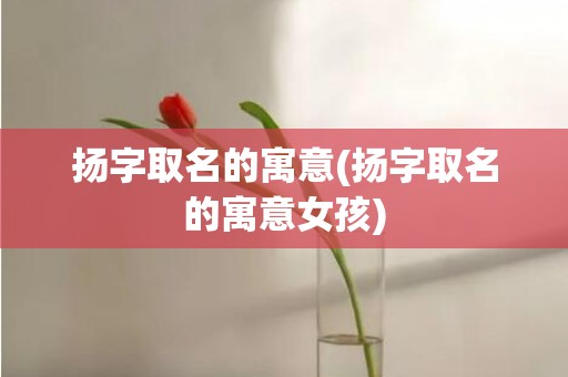 扬字取名的寓意(扬字取名的寓意女孩)