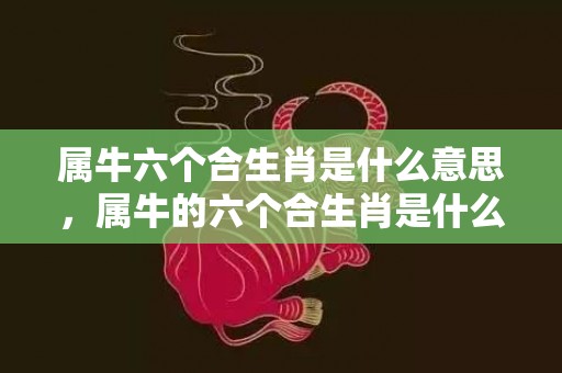 属牛六个合生肖是什么意思，属牛的六个合生肖是什么