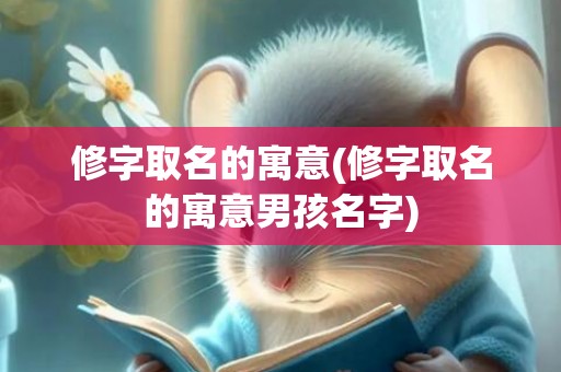 修字取名的寓意(修字取名的寓意男孩名字)