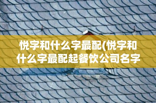 悦字和什么字最配(悦字和什么字最配起餐饮公司名字)