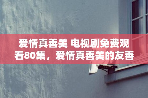 爱情真善美 电视剧免费观看80集，爱情真善美的友善是谁的孩子，爱情真友善