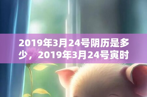 2019年3月24号阴历是多少，2019年3月24号寅时出生的男孩起名时要注意什么
