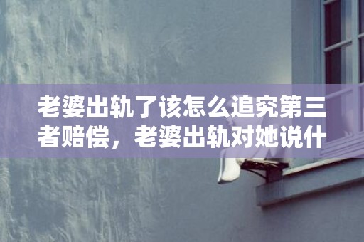 老婆出轨了该怎么追究第三者赔偿，老婆出轨对她说什么话比较好？对老婆说的感人的话