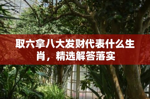 取六拿八大发财代表什么生肖，精选解答落实