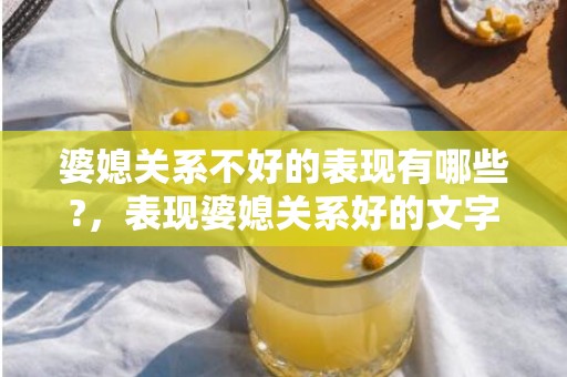 婆媳关系不好的表现有哪些?，表现婆媳关系好的文字有哪些 婆媳关系最好的状态