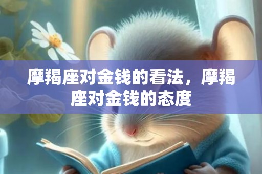 摩羯座对金钱的看法，摩羯座对金钱的态度